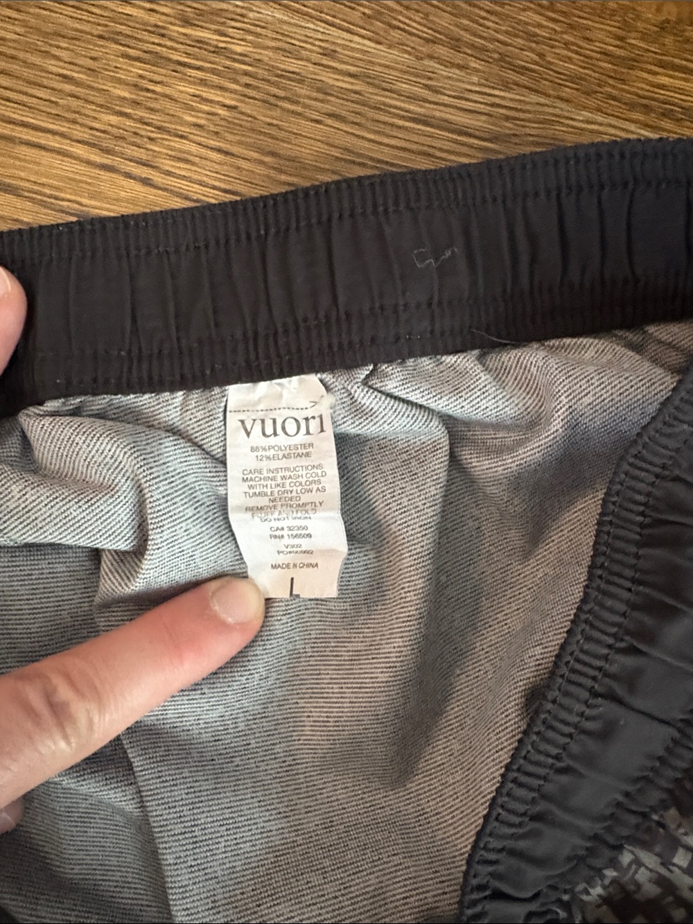 Vuori Men's Black & Gray Pixel-Pattern Athletic Shorts - Picture 4 of 4